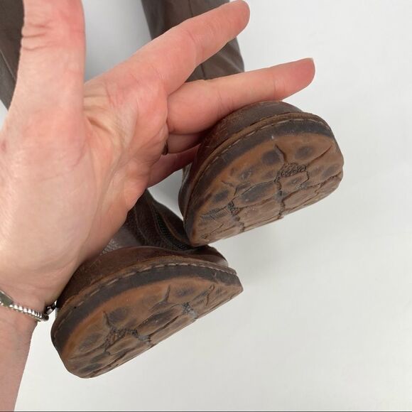 Born Women’s Dark Brown Leather Full Zip Riding Boots Size‎ 6 flannel lined - Picture 8 of 12